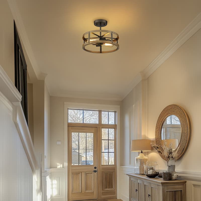 12.9 inch Flush-mount Ceiling Light, Semi-Flush