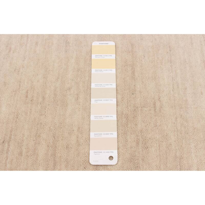 ECARPETGALLERY Hand Loomed Kashkuli Gabbeh Ivory Wool Rug - 5'1 x 8'0