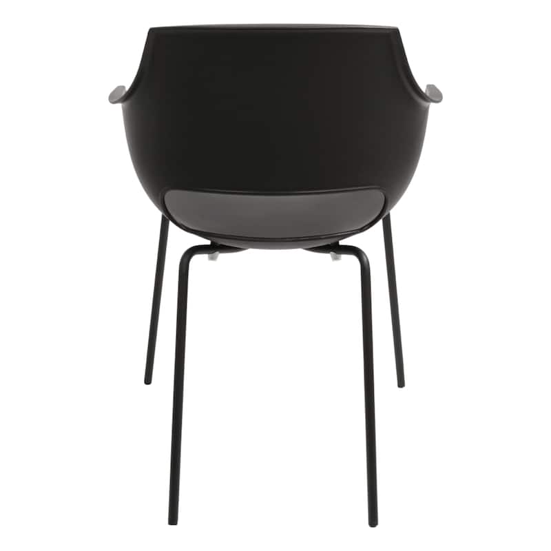 Furnish Theory Urban-ML Pro Indoor/Outdoor Stackable Dining Armchairs Polypropylene Shell & Powder-Coated Steel Legs (Set of 2)