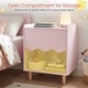 preview thumbnail 16 of 18, Costway Kids Nightstand, Toddler Scalloped Side Table with Wide Top &