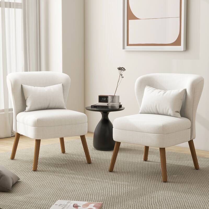 2 Set Modern Armless Accent Chair