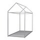 preview thumbnail 38 of 40, Twin Size Metal House Bed for Kids, Floor Bed Frame with Slats