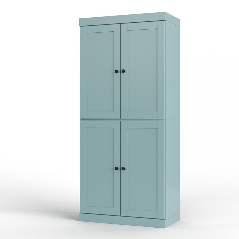 Palace Imports 100% Solid Wood 32" Bathroom Storage Cabinet with Shaker Doors and Adjustable Shelves
