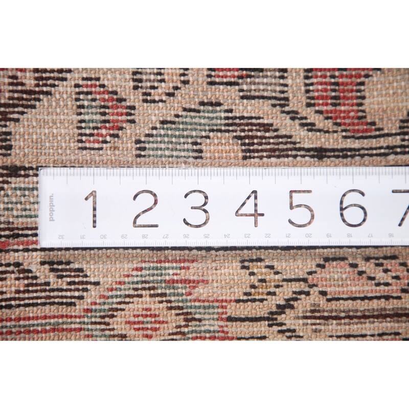Hand Knotted Oriental 100% Wool Carpet Traditional Geometric Red Hamedan Runner Rug - 10' 3'' X 3' 6''