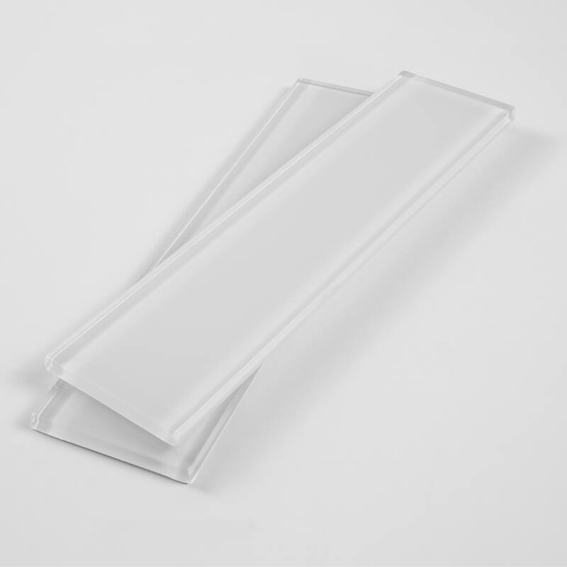 2 in. x 8 in. Glass Subway Wall Tile - Soft Ivory Gloss - 2 in. x 8 in. sample