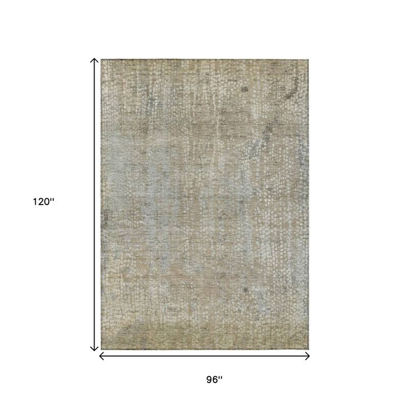 HomeRoots Abstract Transitional Rectangle Outdoor Rug