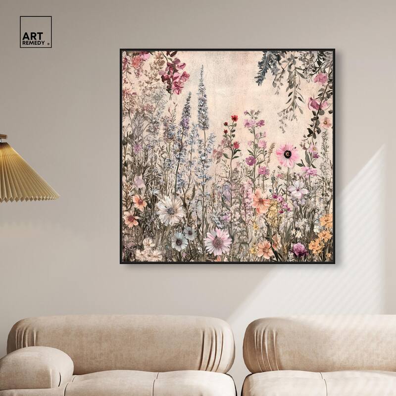 Chiffon Cosmos Canvas by Art Remedy