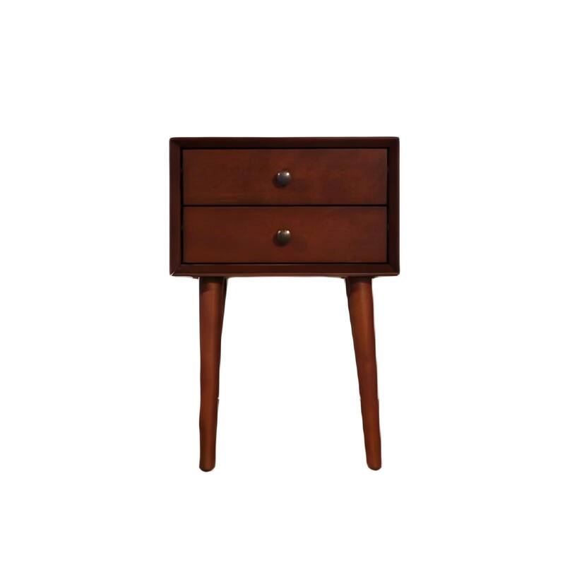 Nightstand with 2-Drawers, Small Side End Table with Storage