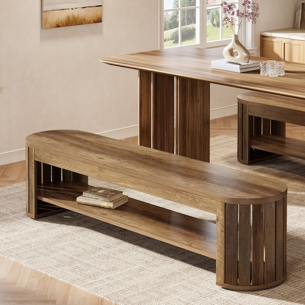 Wood Dining Bench, Entryway Kitchen Seat, Dining/Living Room Home Office Accent Bench