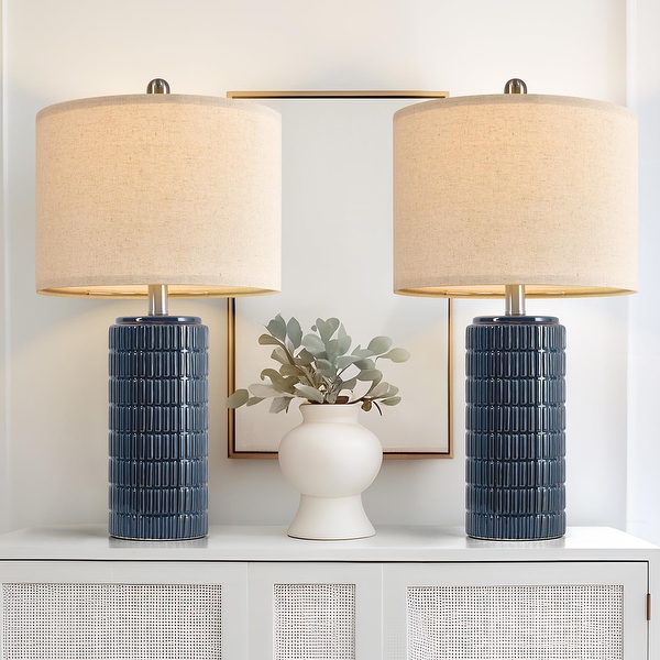 Light blue ceramic table lamp store