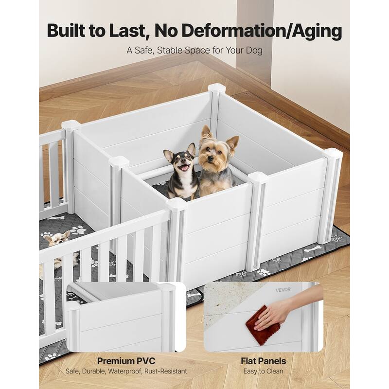 Adjustable Height Dog Whelping Box for Medium Dogs, Easy Clean
