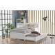 preview thumbnail 3 of 8, Twin Size Platform Bed with Roll-Out Trundle and Solid Pine Wood Construction