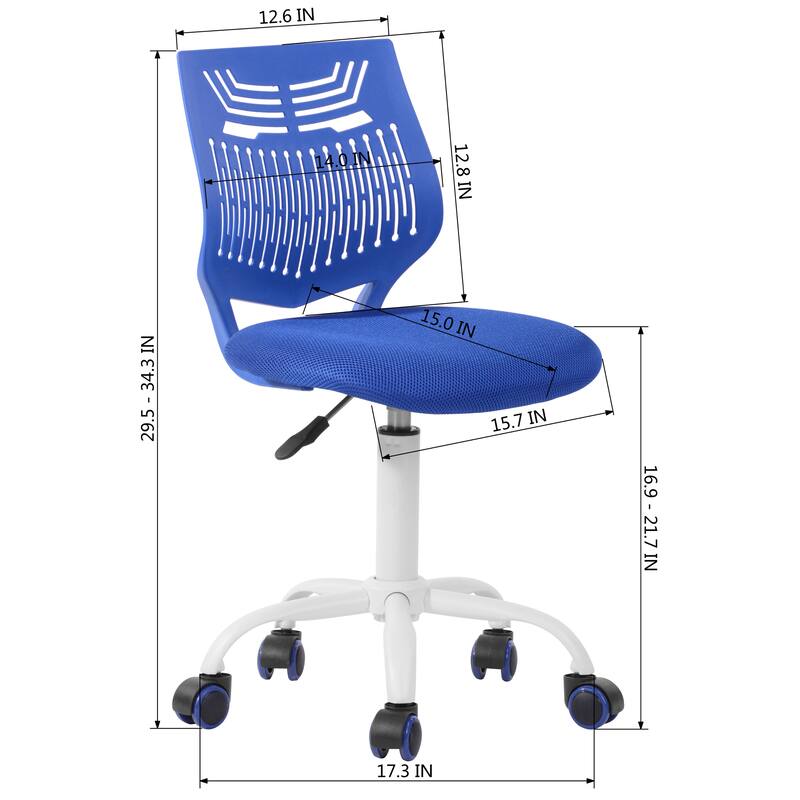Homylin Teen Mesh Task Chair Swivel Height Adjustable for Students