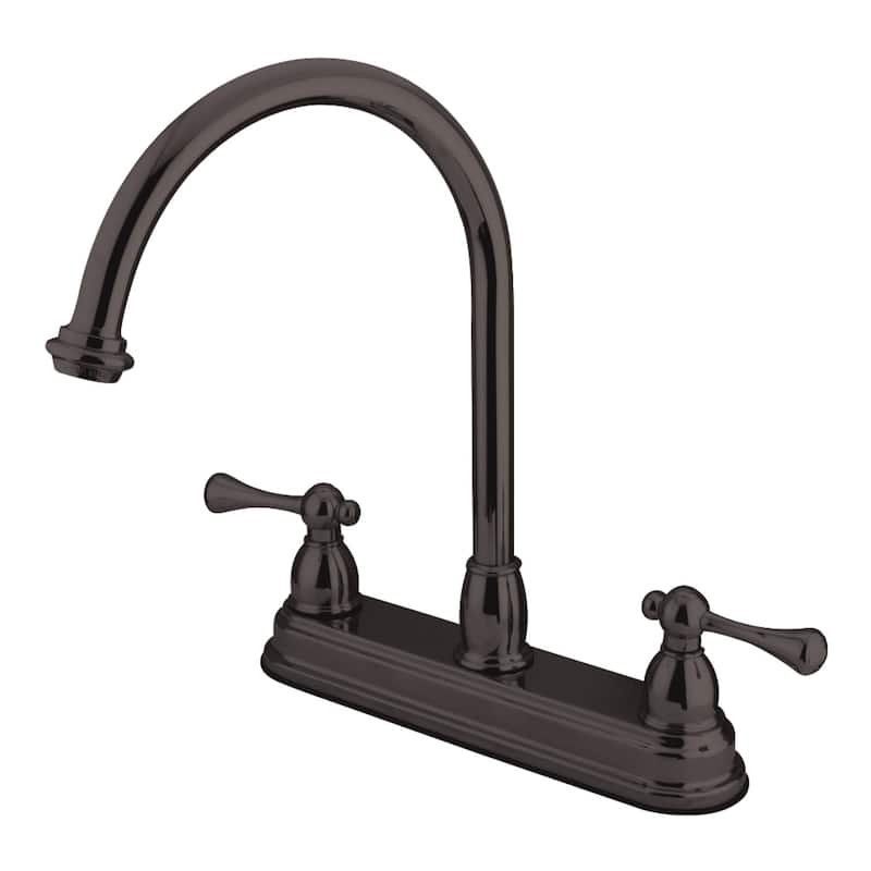Kingston Brass Vintage Centerset Kitchen Faucet with Metal Lever - Oil Rubbed Bronze