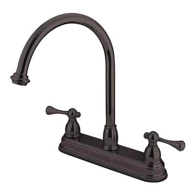 Kingston Brass Vintage Centerset Kitchen Faucet with Metal Lever