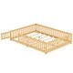preview thumbnail 7 of 7, Queen Size Platform Bed Floor Bed with Safety Guardrails and Door for Kids