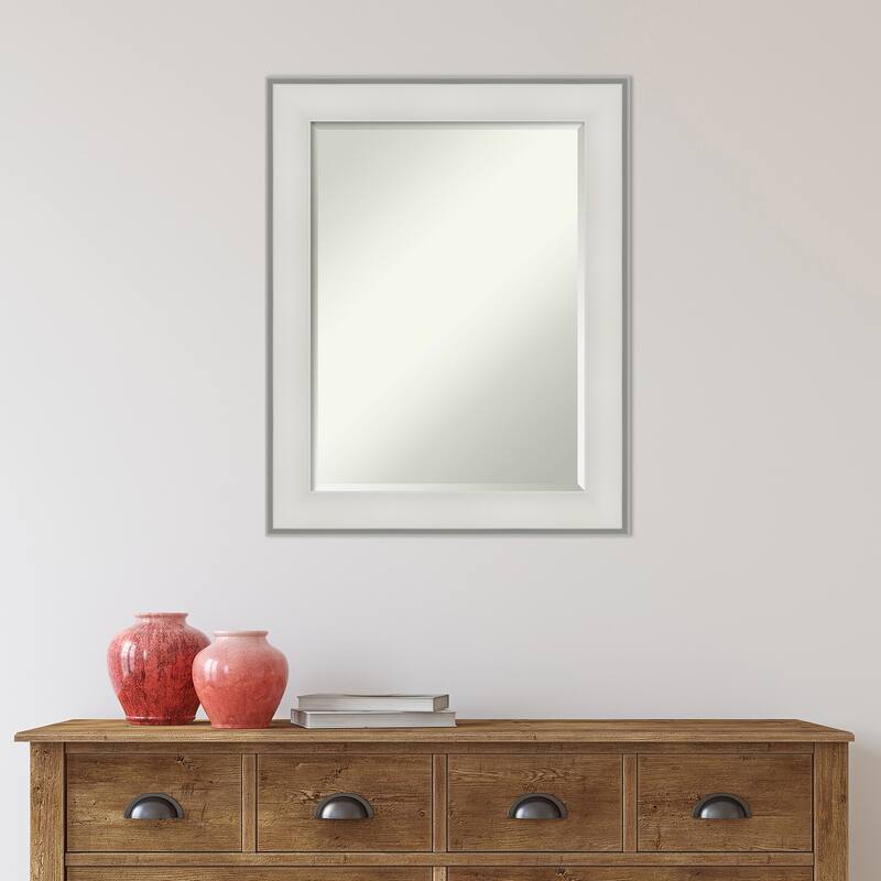 Beveled Wall Mirror - Imperial Pewter Black Frame
