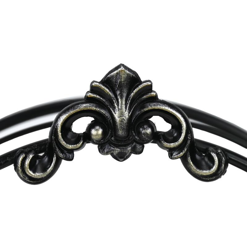 Vintage Style 2-Tier Wall Shelf - 18.5" - Black