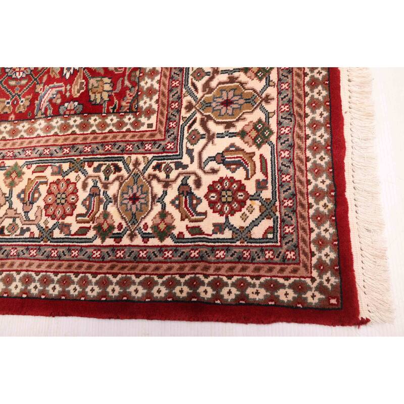 ECARPETGALLERY Hand-knotted Bijar Red Wool Rug - 5'5 x 8'1