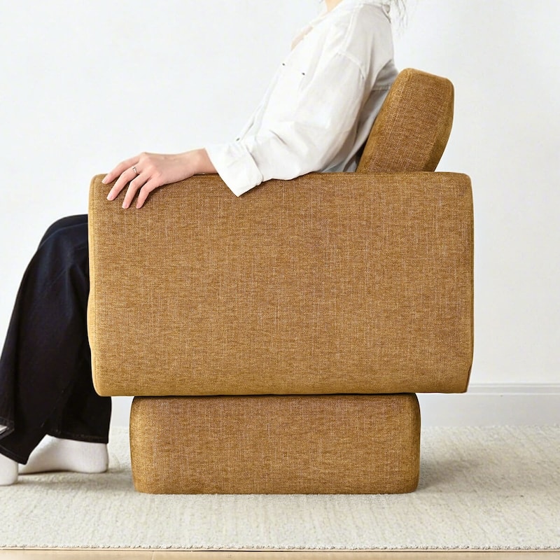 Upholstered Swivel Barrel Accent Chair(Set of 2)