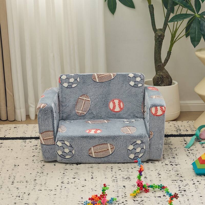 1-Piece Full Sponge Kids Single Folding Sofa Bed With Luminous Feature