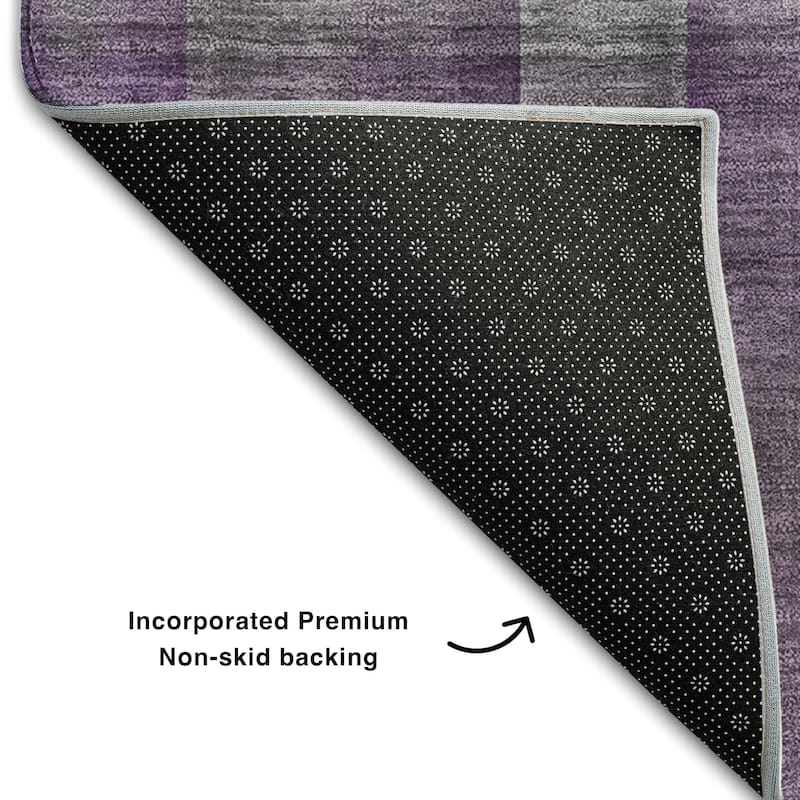 Premium Washable Super Soft Plaid Mayfield Rug