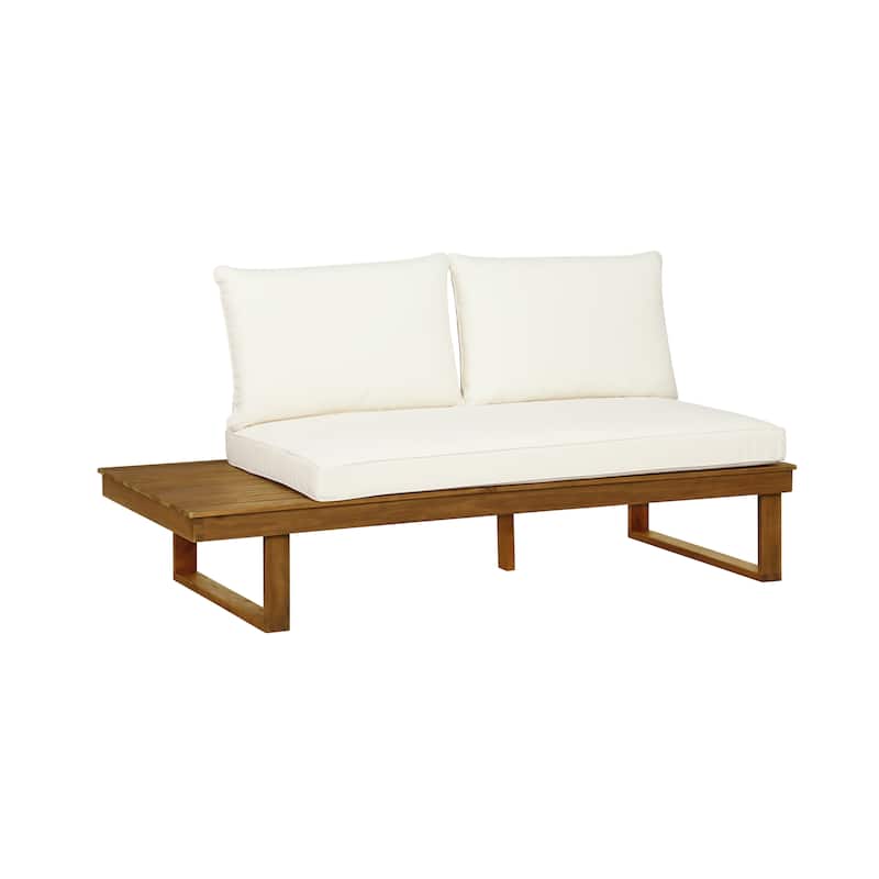 Fisher Acacia Wood Outdoor 4-Piece Sectional Set with Coffee Table