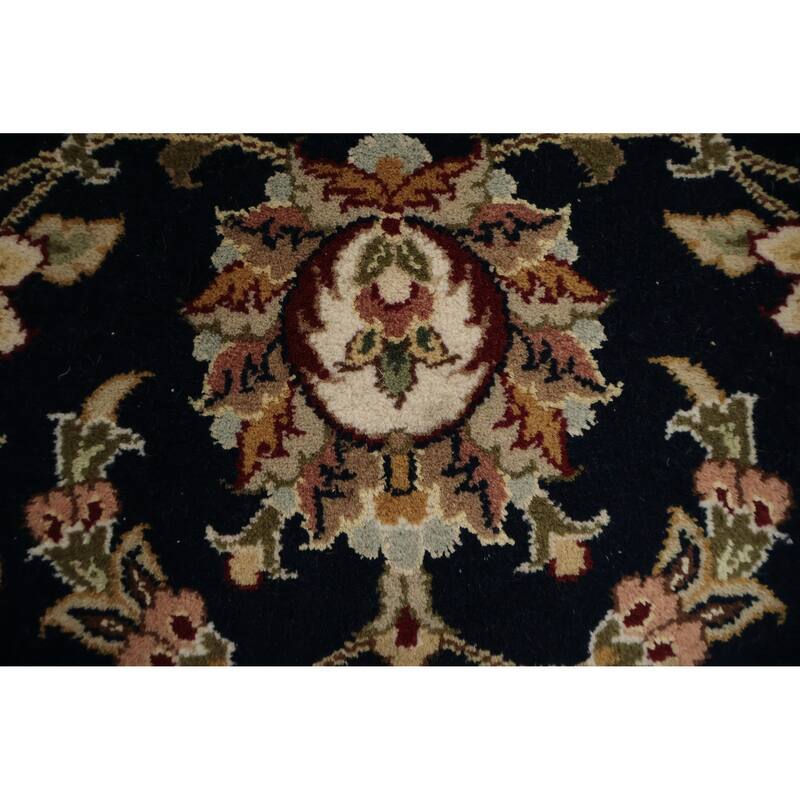 Hand Knotted Oriental 100% Wool Carpet Traditional Floral Red Aubusson Area Rug - 14' 0'' X 9' 10''