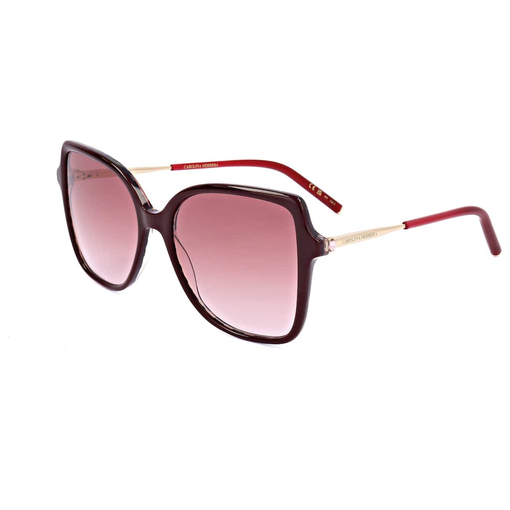 Carolina Herrera Woman 55mm Burgundy Gold Sunglasses HER0179-S-6K3-55