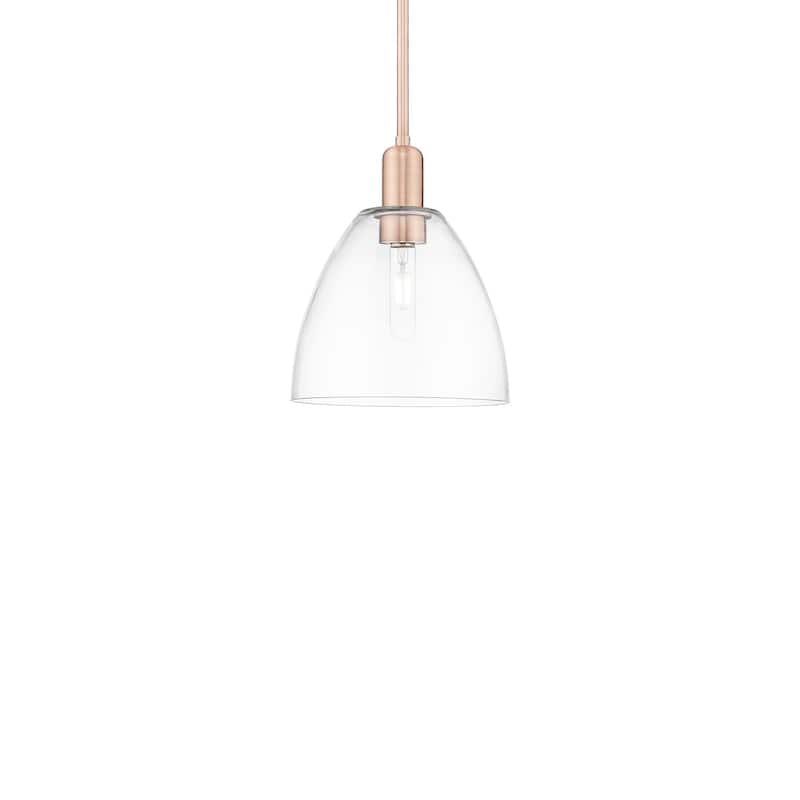 Innovations Lighting 716-1S-13-9 Bristol Pendant Bristol 9" Wide Mini - Antique Copper / Clear