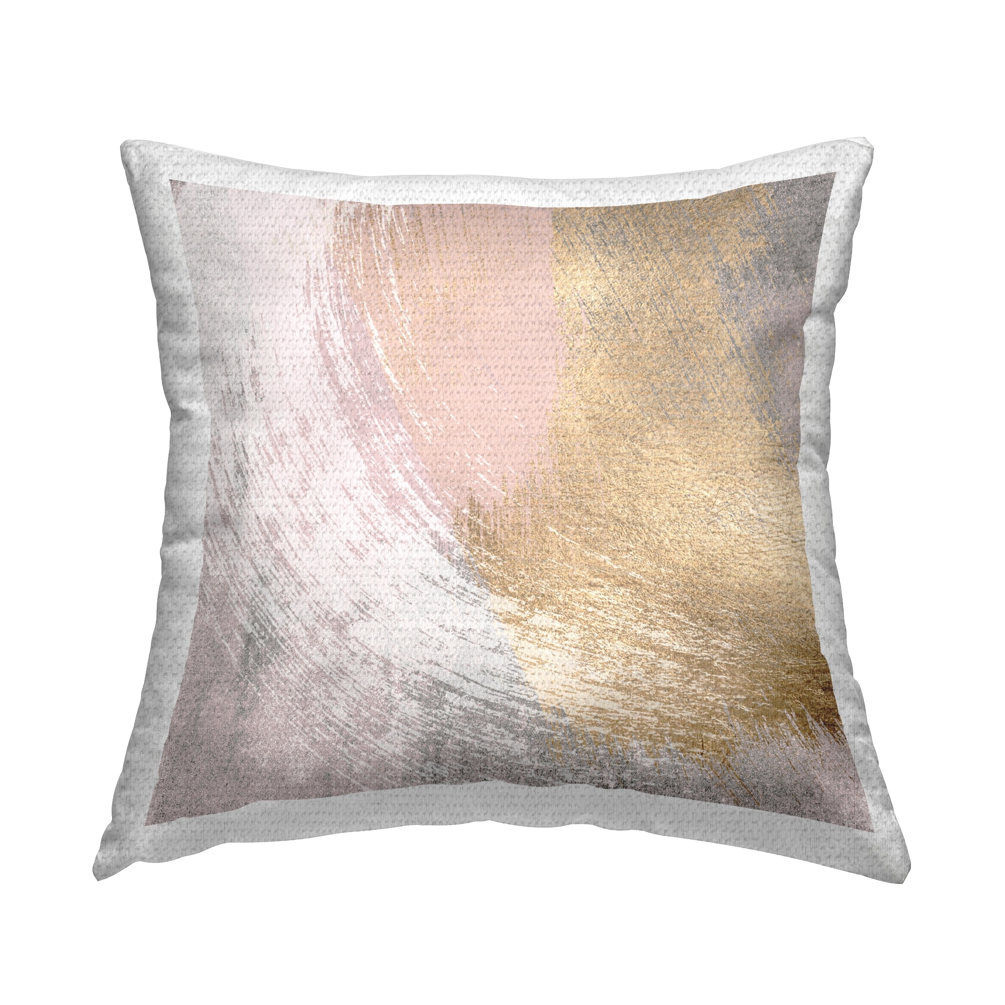 Stupell Pink & Grey Abstract Printed Outdoor Throw Pillow Design by LSR Design Studio