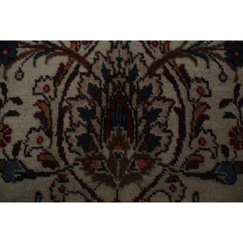 Hand Knotted Oriental 100% Wool Carpet Traditional Floral Beige & Ivories Tabriz Area Rug - 11' 2'' X 8' 4''