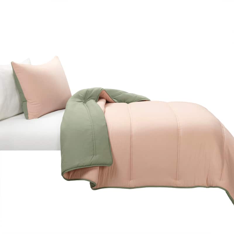Lush Decor Oslo Soft Reversible Quilted Comforter Set