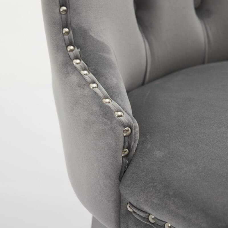 Roomfitters Upholstered Dining Chairs Set of 2 with Nailhead Trim and Wood Legs, Modern Side Chairs for Kitchen