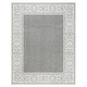 preview thumbnail 2 of 7, Gertmenian Paseo Tedo Ash Grey Transitional Scroll Boarder Indoor/ Outdoor Area Rug