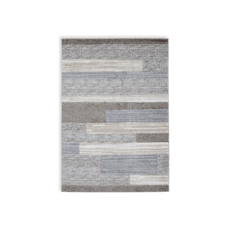 Signature Design by Ashley Sethburn Cream/Brown/Gray Large Rug - 94" W x 119.75" D x 0.5" H