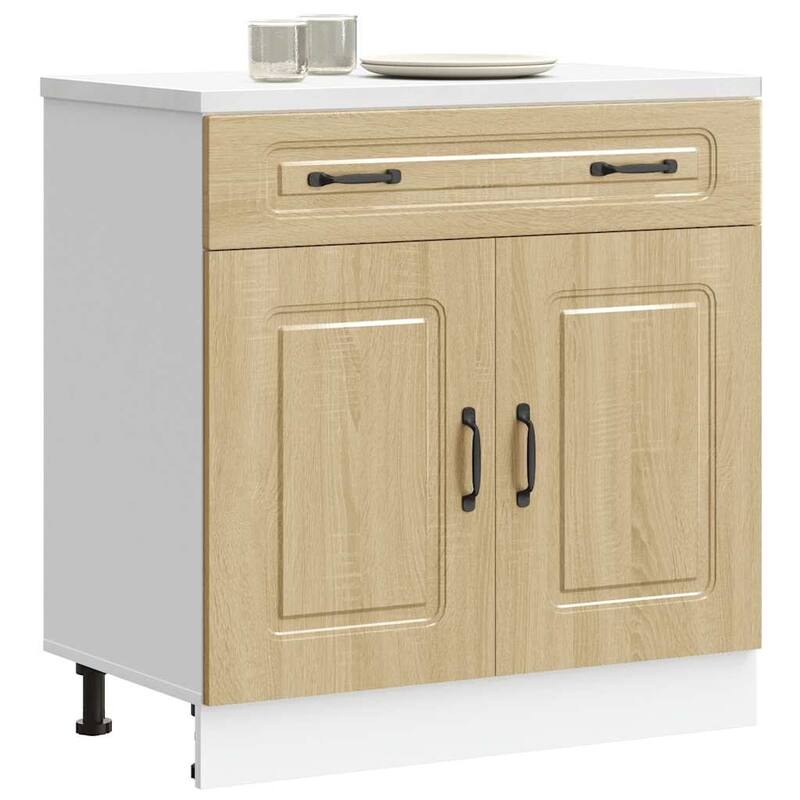 vidaXL Kitchen Base Cabinet Sonoma oak Engineered wood Medium - 18.1 x 31.5 x 32.1