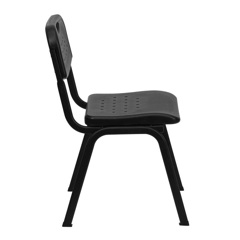 880 lb. Capacity Plastic Stack Chair with Open Back and Frame