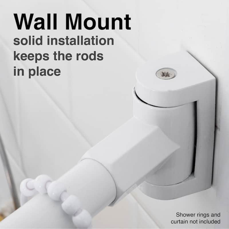 Curved Shower Curtain Rod Adjustable 36 to 61 inches by JS Jackson Supplies