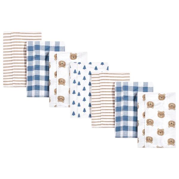 slide 1 of 1, Hudson Baby Infant Boy Cotton Flannel Burp Cloths 7pk, Little Bear, One Size - Little Bear - One Size One Size - Little Bear