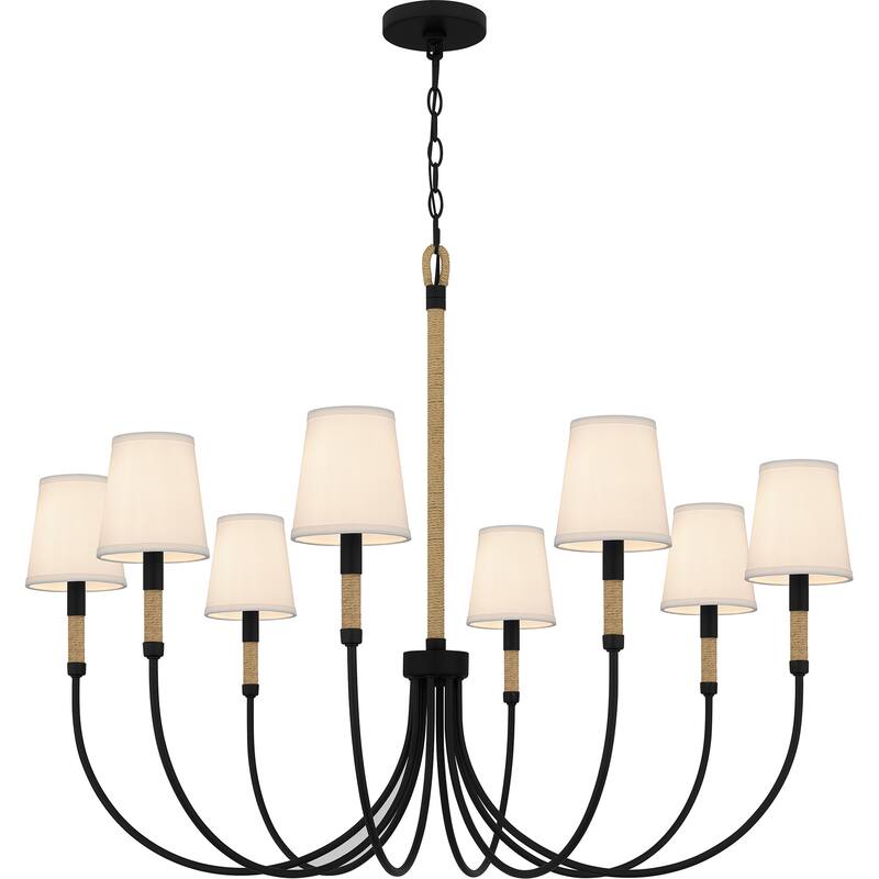 Bayside 8-Light Matte Black Chandelier