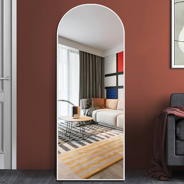 Arched Top Full-length Freestanding/ Leaning/ Hanging Wall Mirror