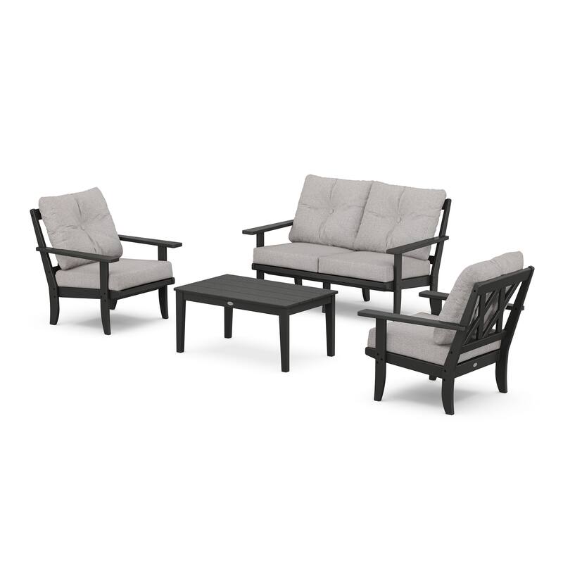 POLYWOOD Canyon 4-Piece Deep Seating Set with Loveseat