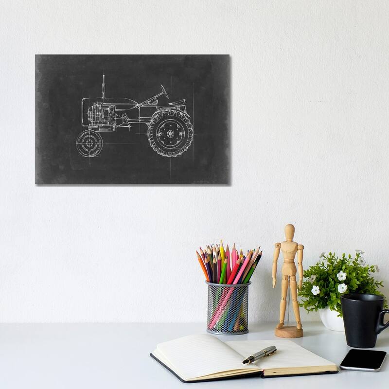 iCanvas "Tractor Blueprint III" by Ethan Harper Canvas Print - 8x12x0.75
