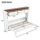 preview thumbnail 8 of 7, 80" Wood Twin Size White Murphy Bed Foldabled Cabinet Bed with 3 Drawers
