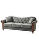 preview thumbnail 2 of 22, Mario Traditional 83"Wide Tufted Sofa With Solid Wood Legs and Pillows by HULALA HOME