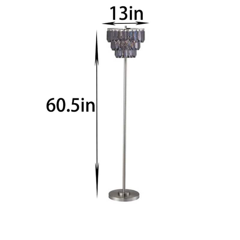 60.5"H Crystal Shade Floor Lamp