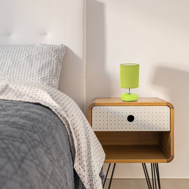 Bedside Stone Table Lamp - 10.25" - Green