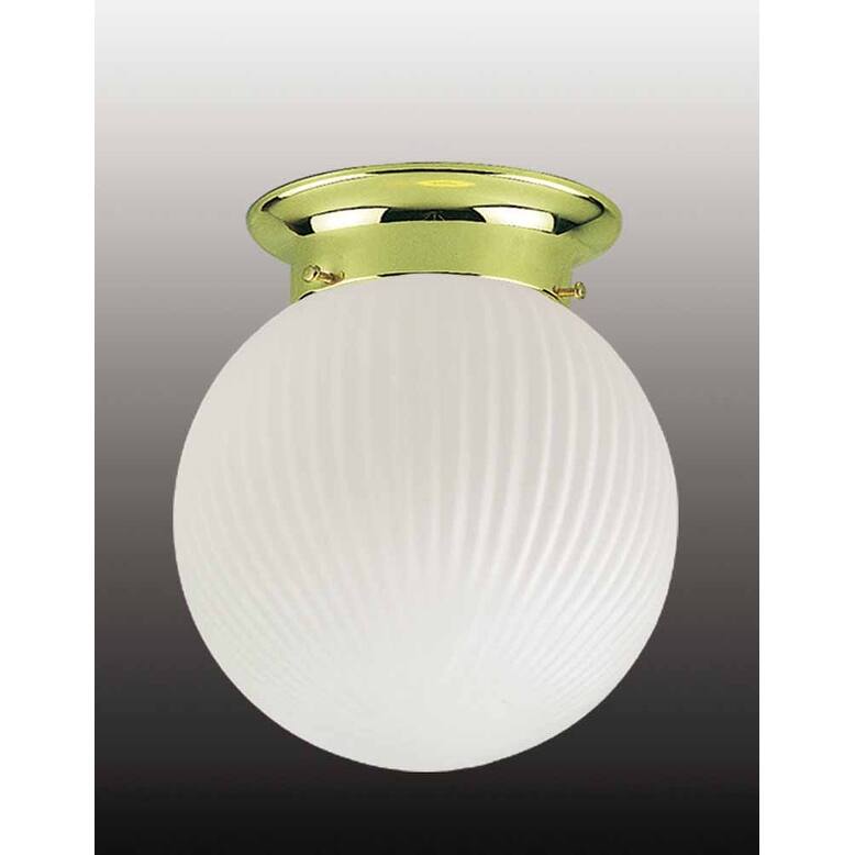 Volume Lighting V7301 1 Light 6" Flush Mount Ceiling Fixture with - Polished Brass - Polished Brass