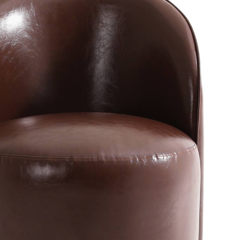 Modern Armless 360-Degree Swivel Dining Chair Barrel Chair